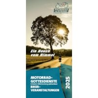 Flyer: Motorrad-Gottesdienste in Baden-Württemberg 2025 - Ein Hauch vom Himmel