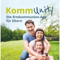 Werbeflyer zur Erstkommunion-App KommUnity